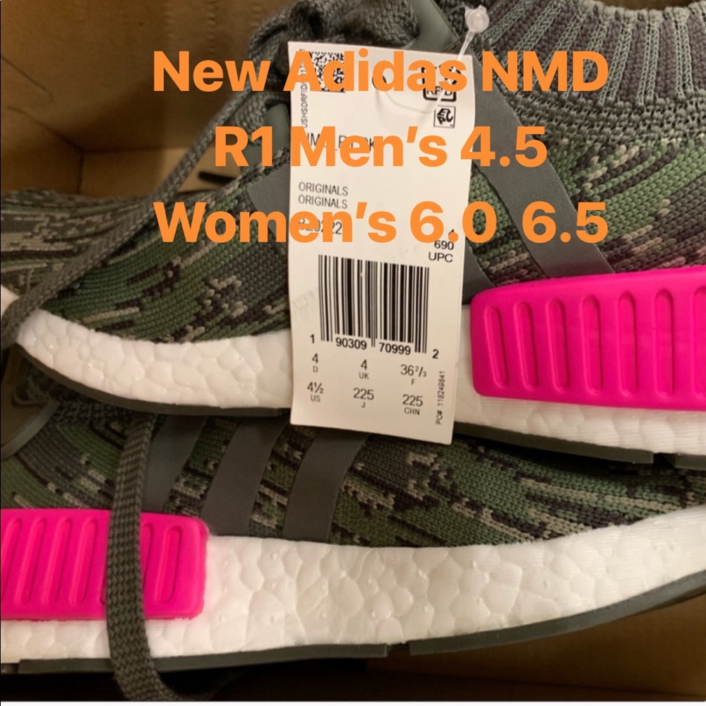 New in box NMD camo swamp women’s 6 ,6.5 men’s 4.5 - Picture 1 of 6